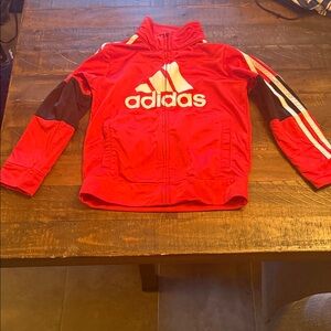 Adidas Vibrant Red Jacket with Stripes